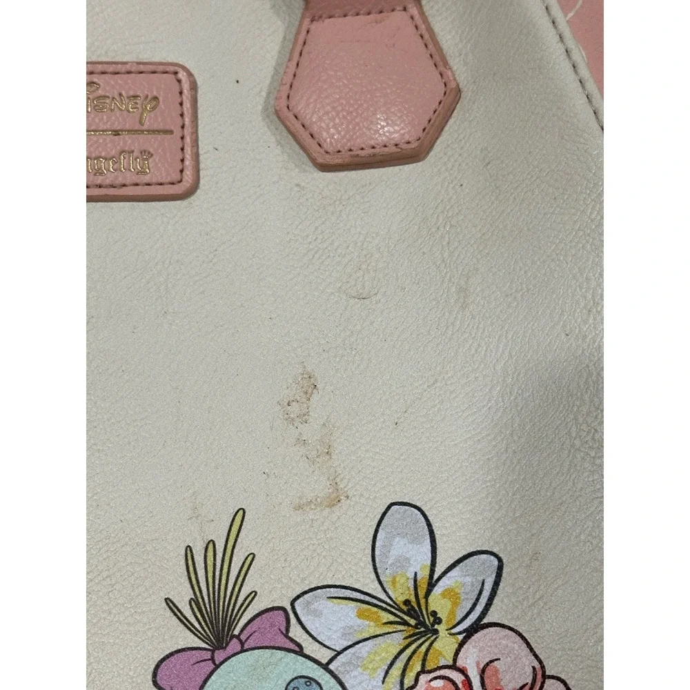 Satchel Bag Loungefly Disney Womens Pink Good Stitch Floral Tropical Scrump OS